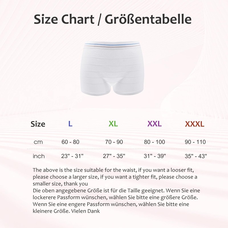 Carer Incontinence Net Knickers, 4 Pcs Women's Net Knickers High