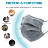 MSAAEX Grey Disposable Face Mask 4-Ply Protection Masks Prevent Dust,