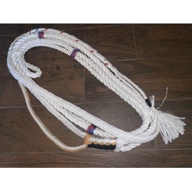 White Poly Pro 9x7 Right Hand 7/8' x 1" Soft - EPT Bull Ropes Bull Riding Rope 16'
