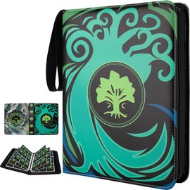 9 Pocket Card Binder for MTG/YGO/PTCG/Game Cards, Holds 900 Cards,Premium Card Collector Book for TCG Players,Toys Gifts for Kids(Green)
