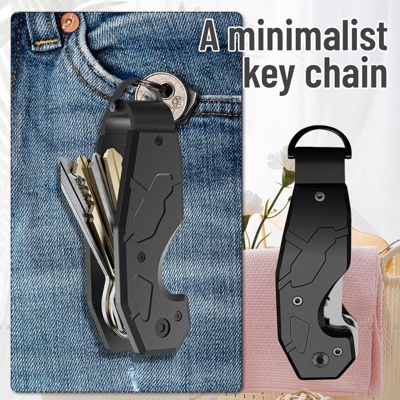 Hebterrka Compact Key Organiser with Integrated Tools - Holds 1