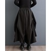 ellazhu Women's Oversized Irregular Drop Crotch Harem Hakama Pleated Drawstring