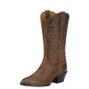ARIAT Women's Heritage R Toe Western Boot, Distressed Brown, 7