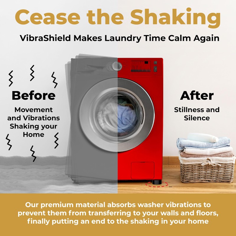 Anti Vibration Pads for Washing Machine with HexaGrip - Stops