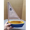 Teleflora Flower Vase Blue Ceramic Captain Boat Teleflora 4 Dad