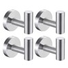 IUSOT 4 Pack Brushed Silver Towel Hooks – Heavy Duty