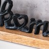 levandeo Lettering Welcome 45 cm Metal Black Mango Wood Decorative