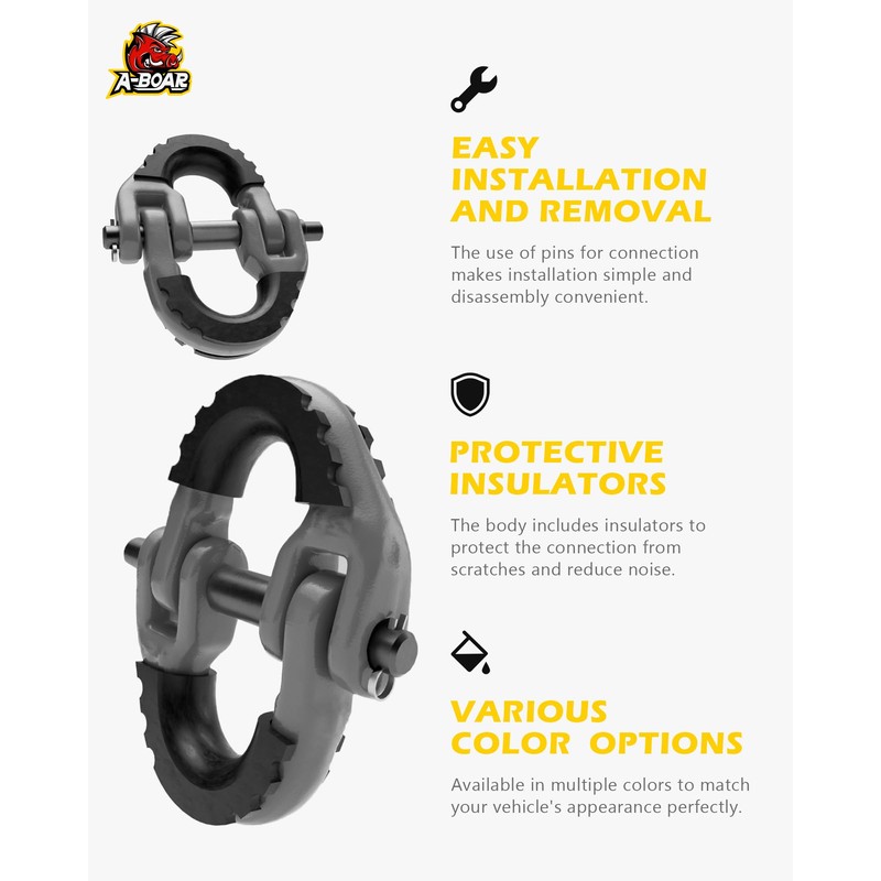 A-BOAR 1/2 Safety Chain Connector Link, 12000lbs Capacity, 2pack Hammerlock