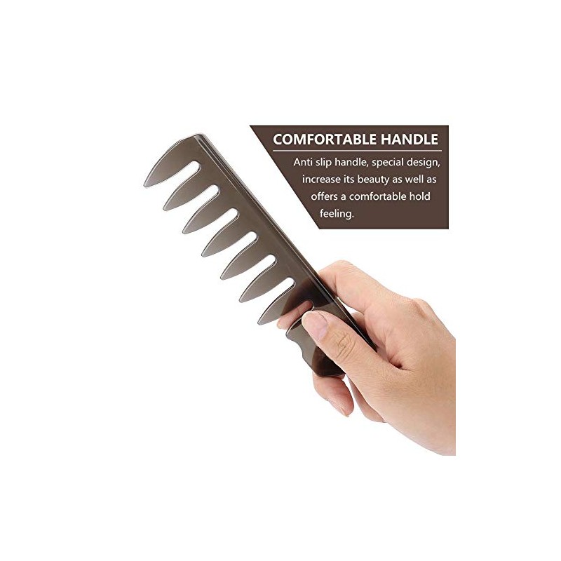 Peine de estilo para hombres con dientes anchos, herramienta profesional