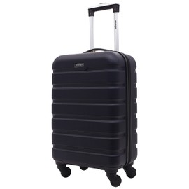 Wrangler Hardside Carry-On Spinner Luggage, Navy Blue, 20-Inch
