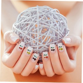 Healvian 180pcs Cherry Nail Charms Rhinestones Nail Gems Unique DIY Designs Lightweight Studs for Manicure and Craft Projects