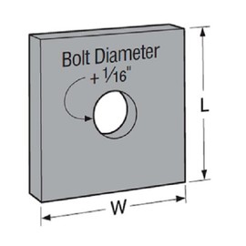 (50 Count) Simpson Strong-Tie LBP5/8 5/8-In Bolt Dia 2 x 2 Bearing Plate
