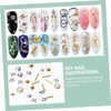 TOVINANNA 9 Boxes Nail Art Charm Set Rivet Nail Decor