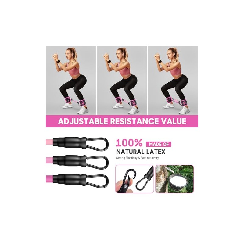 Kit de Barra de Pilates de Resistencia, Juego de Bandas