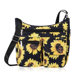 Kamo Crossbody Bag for Women - Multi-pocket Shoulder Bag Lightweight Messenger Bag Casual printed Purse Handbag Travel Bag