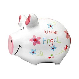 Ceramic Piggy Bank Gift Children White KCG Little Angel Saving Gift
