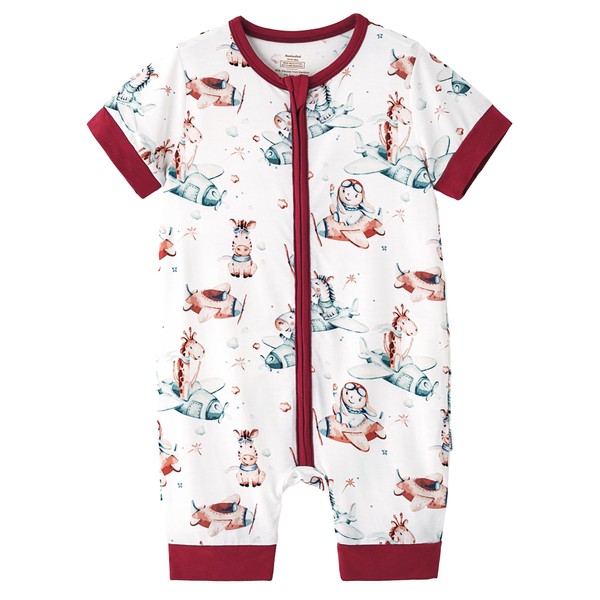 BambooBud Baby Boys Girls Rompers Unisex Jumpsuits Zippered Infant Sleep