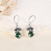 Mushroom Earrings Sterling Silver Moonstone/Moss Agate Mushroom Dangle Earrings Mushroom