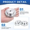 sourcing map 2Pcs Timing Belt Pulley Aluminum Idler Pulley XL40