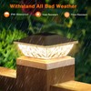ENSLI 12 Pack Solar Post Cap Lights, 2 Mode Bright