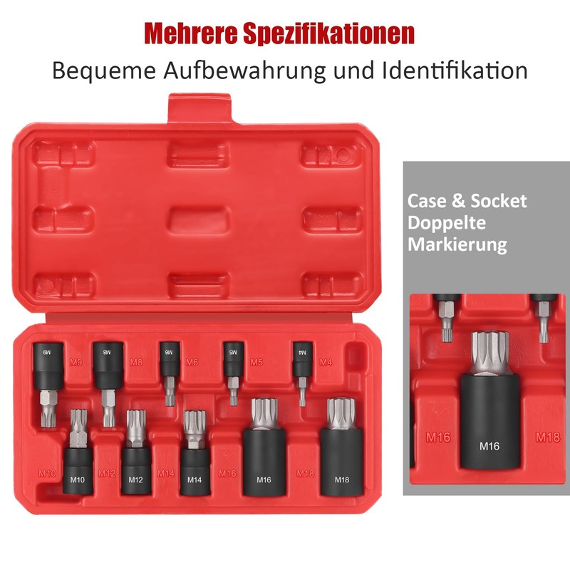 Awang Multi-tooth set, multi-tooth nut set, 10 pieces, M4 M5