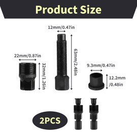 2 Pcs Bicycle Crank Remover Tool, Bicycle Crank Extractor Puller, Bike Crank Arm Puller Tool, Crankest Arm Puller for Mountain, Road Bikes, Square Taper Puller Design Cycling Crankset Maintenance Tool