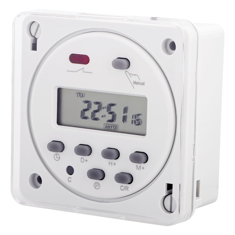 Weasch Timer Switch, CN101A, DC/AC 12V 16Amp, Digital LCD Power