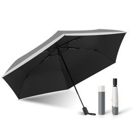 Parasol, Ultra Lightweight, 7.4 oz (210 g), UV Protection, 100% Full Light Blocking, Heat Blocking, One-Touch Automatic Opening/Closing, Folding Umbrella, Compact, Folding Parasol, UV Protection