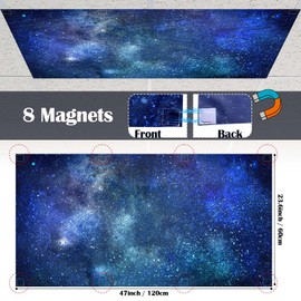 Kittmip 6 Pcs Fluorescent Light Covers with 48 Magnets Decorative Magnetic Light Filters for Ceiling Lights Classroom Office Kitchen Decoration (Starry)