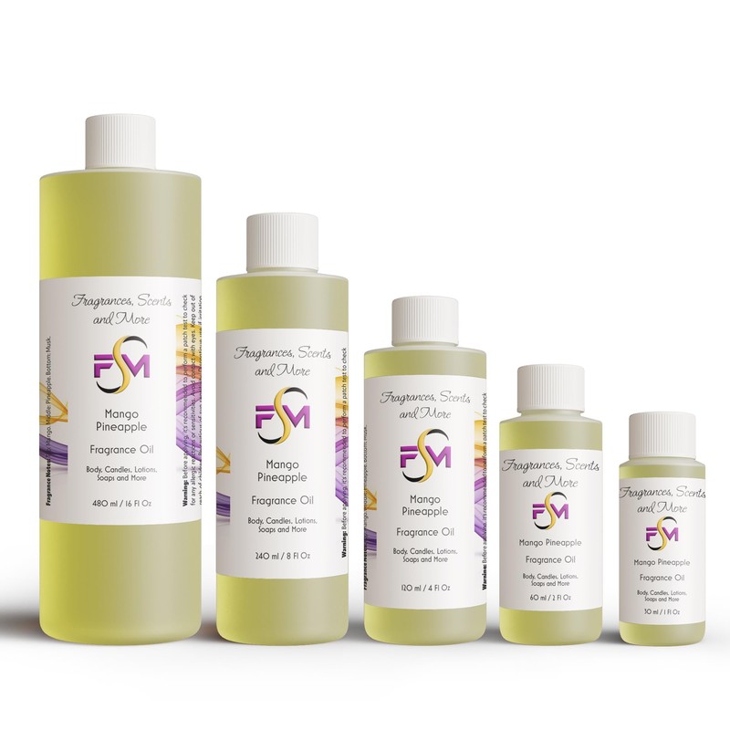 Mango Pineapple Fragrance Oil - 3 Bottles 0.17 Fl Oz