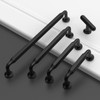 Amerdeco 10 Pack Matte Black Cabinet Pulls 5 Inch(128mm) Hole
