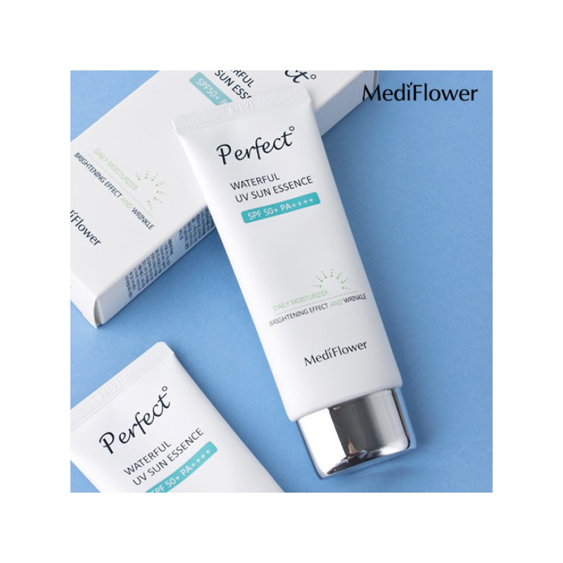 Mediflower 메디플라워 퍼펙트 워터풀 유브이 선에센스 50mlx4 / 수분 선크림