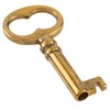 Small Solid Brass Skeleton Key Reproduction for Cabinet Door, Dresser