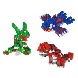 EBTY DREAMS Inc. - Set of 3 Rayquaza, Groudon, Kyogre Educational DIY Model Mini Building Blocks