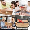 TMKEFFC Large Wooden Box with Combination Lock,Humidity Meter,Removable Tray,10 Light-safe