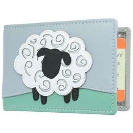 Mala Valais Leather Travel Card/Season Ticket Holder 609TC_21 Grey