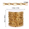 16.5FT 18K Gold PVD Plated Paperclip Jewelry Chain Roll, 4.5MM