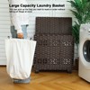 OIAHOMY Laundry Hamper with Lid, 135L Clothes Hamper with 3