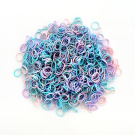 cuhoo hair rubber bands baby elastic hair ties no damage high elasticity macaroon colors rubber bands 1.8oz