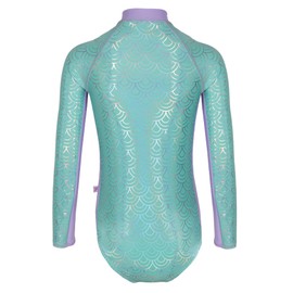 Mermaids 123 Traje de Baño Ariel Rashguard (MX/US, Edad, 12, Verde)