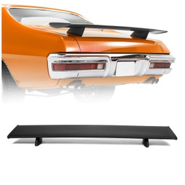 Kojem Rear Trunk Spoiler Wing Lip Compatible with 1970-1972 Pontiac GTO Tail Wing Rear Trunk Lid ABS Plastic Painted Black