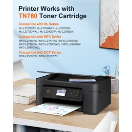 E-Z Ink Pro TN760 Toner for Brother Printer Replacement for Brother TN760 Toner TN-730/TN-760 TN730 to Use with HL-L2350DW HL-L2370DW HL-L2390DW HL-L2395DW MFC-L2710DW MFC-L2750DW Printer(4black)