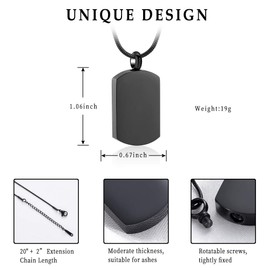 memorial jewelry Urn Necklace for Ashes Pendant 316L Stainless Steel Cremation Necklace, Crystal