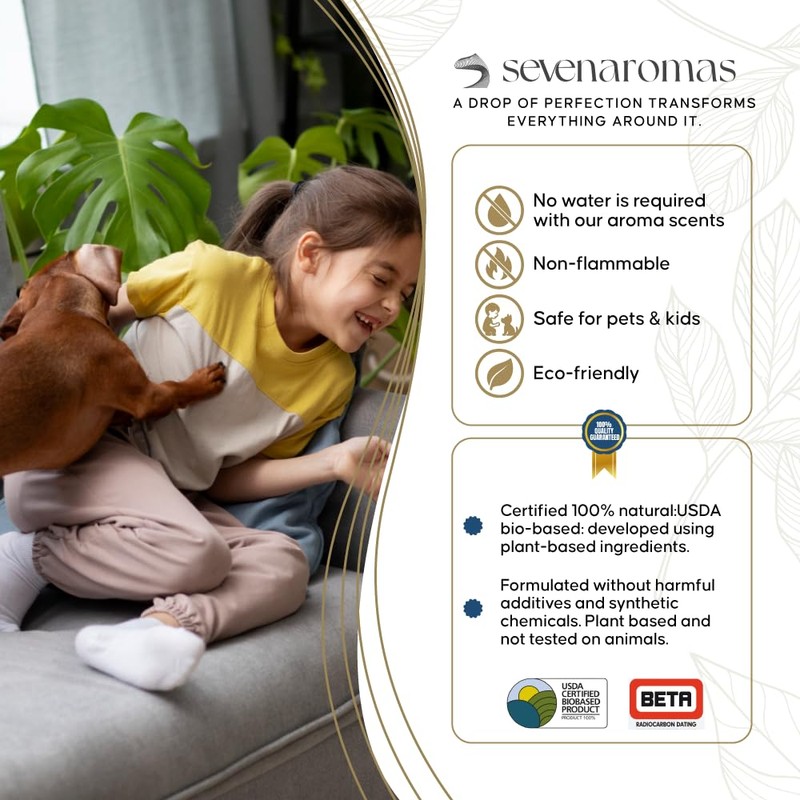 SevenAromas Hotel Scent Diffuser Oil, Luxury Hotel-Inspired Essential Oil for