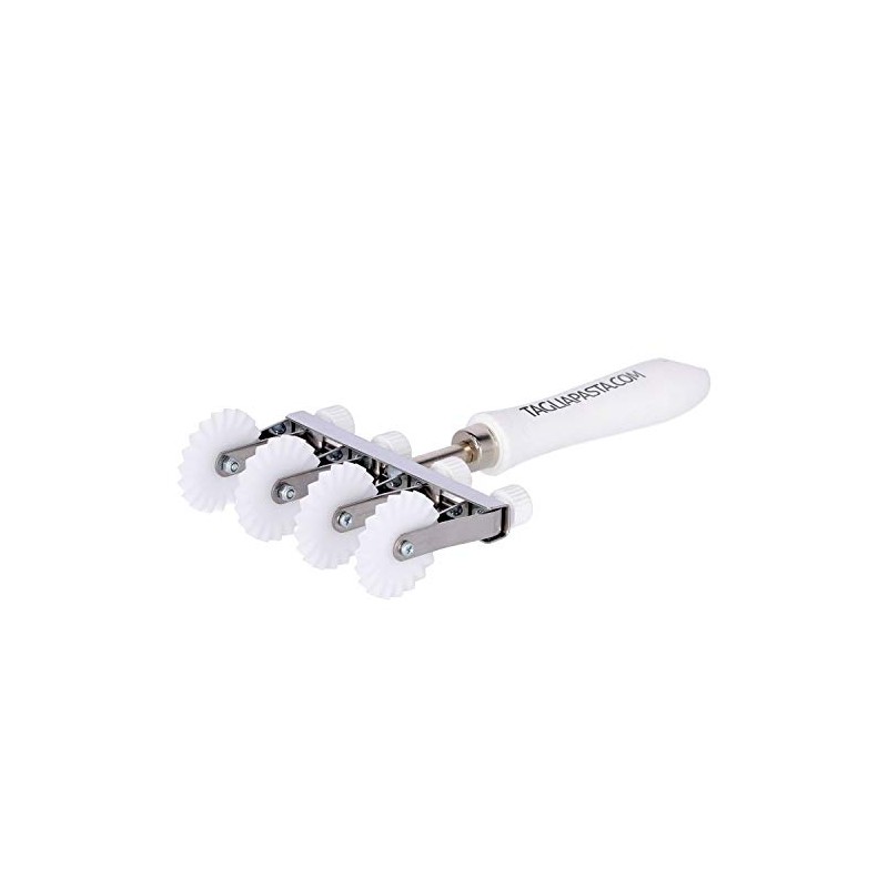4 Gezähnter Delrin Blades, with ABS Handle Adjustable Dough Cutter.