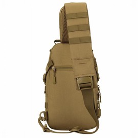 PHOENIX IKKI Tactical Outdoor Crossbody Ambidextrous Body Bag One Shoulder Sports Bag, Braun