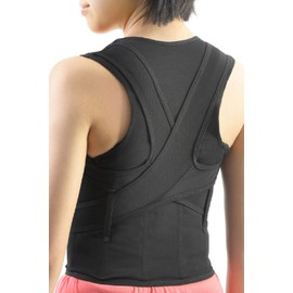 Mie-Mie Posture Belt, Posture Belt, Posture Correction, Curling Shoulders, Back Muscles, Supporter, Slacking, Innerwear, For Women, Children (L, Black)