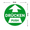 Sticker Set Pull/Push Push/Pull Door Sticker Diameter 8 cm Note