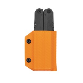 Clip & Carry Kydex Multitool Sheath for The SOG POWERLOCK - Made in USA - Multi Tool Holder Holster - Carbon Fiber Orange