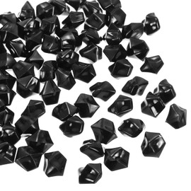 sourcing map 800pcs Fake Ice Rocks Acrylic Black Crystals Gems Stones Dazzling Crushed Ice Sparkling Fake Diamonds for Vase Fillers